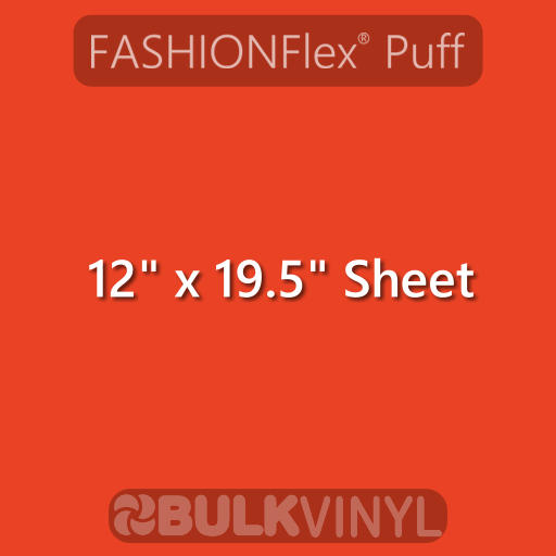 FASHIONFlex Puff HTV Orange (8) 12″ x 19.5″ –